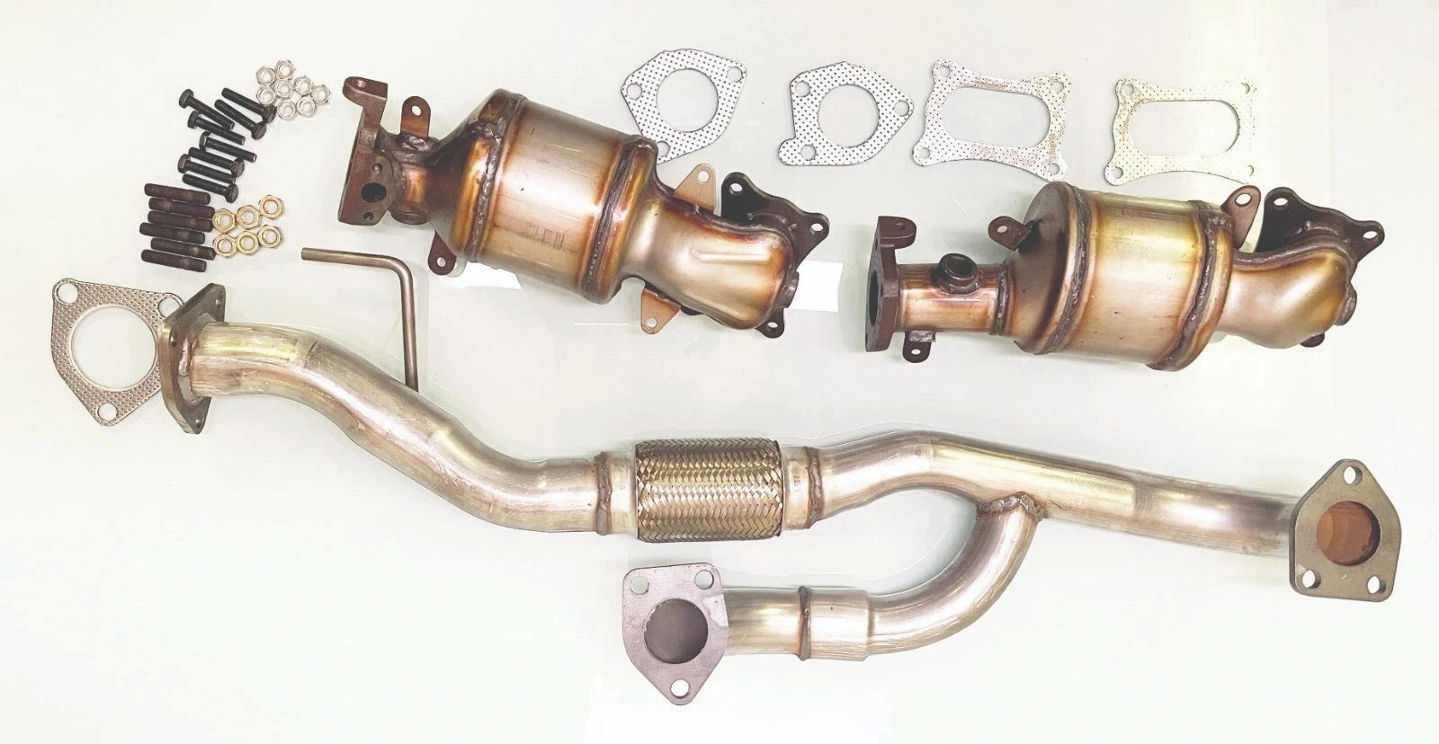 Fits Honda Accord 3.5L FLEX PIPE & BANK1/BANK2 CATALYTIC CONVERTERS 2008-2012