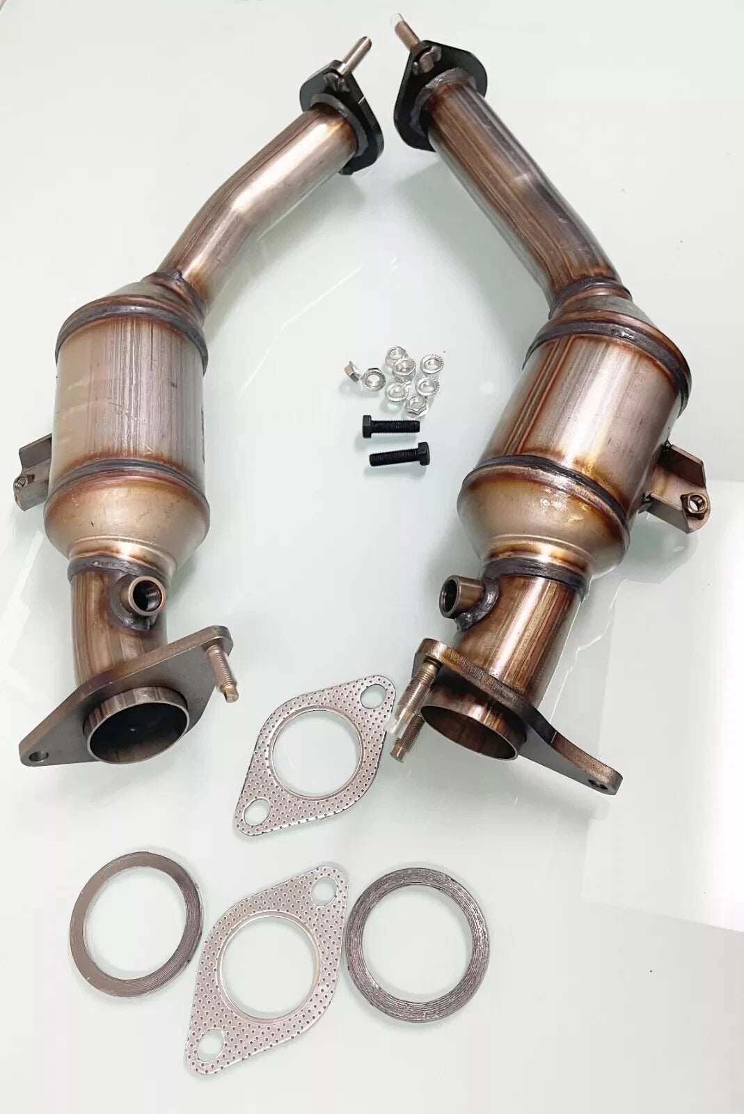 FITS 2017 TO 2022 Infiniti Q60 3.0L Both Rear Catalytic Converters Inc Gaskets